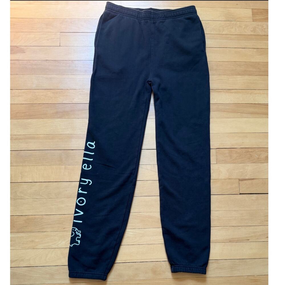 Ivory Ella Black Icon Sweatpants Size XS - Signature Elephant Logo